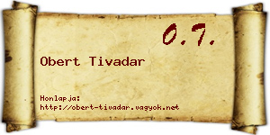 Obert Tivadar névjegykártya